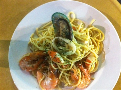 seafood pasta.