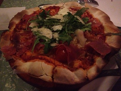 Parma ham pizza