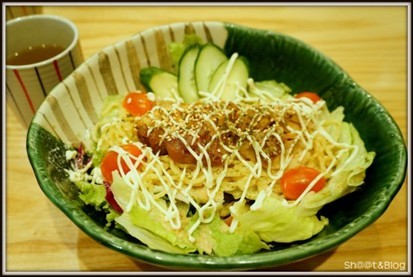 Ramen Salad (Cold Ramen tossed with Japanese sesame dressing) @ $10.80