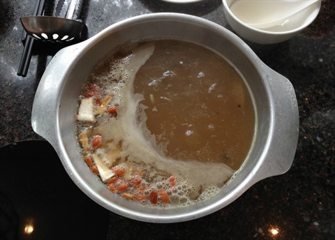 Herbal Soup in Pot