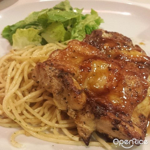 Teriyaki Chicken Chop & Aglio Olio